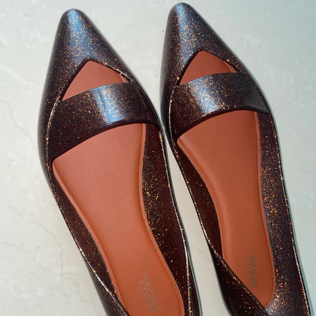 멜리사 젤리슈즈 글리터 플랫슈즈