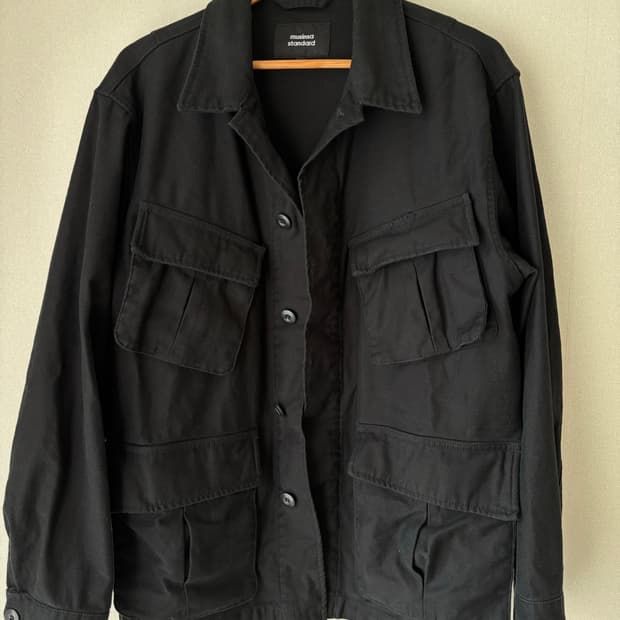 무신사 스탠다드 블랙 사파리 자켓 XL 