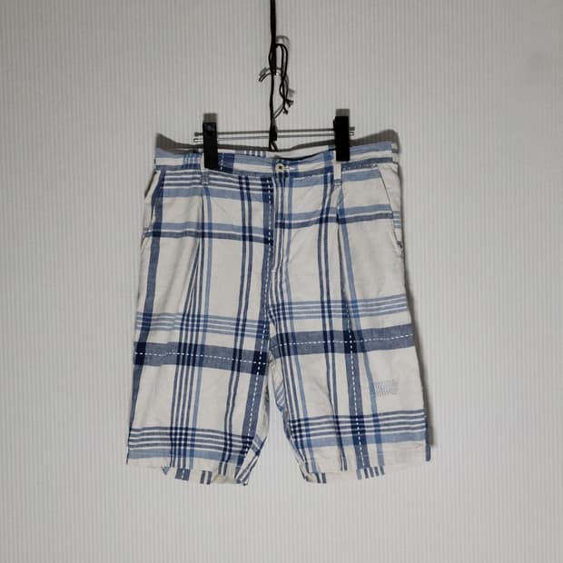 포터 클래식 린넨 체크 반바지