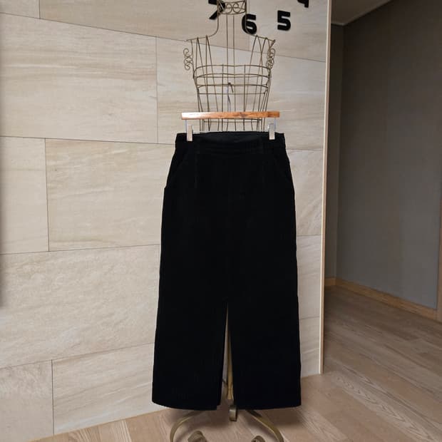 [64] TIME 타임 코듀로이 트임 롱 스커트 2022 