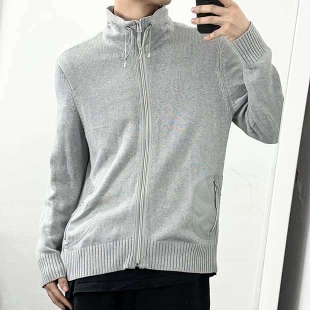 Zenergy By Chicos 나일론 믹스드 니트 자켓