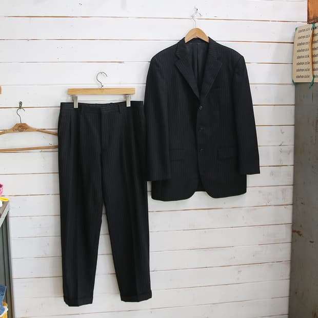 (착용컷) SUPRIA 스트라이프 수트 셋업 (남성용 102/33.5)