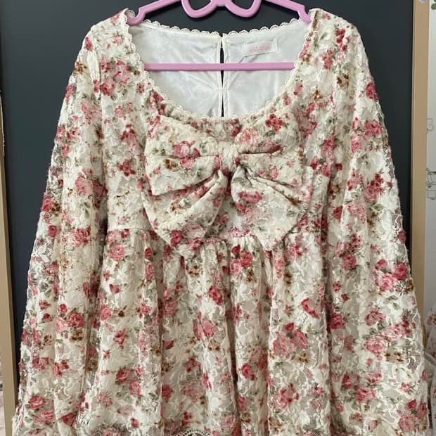 리즈리사 핀터깔 플로럴 히메카지 원피스 