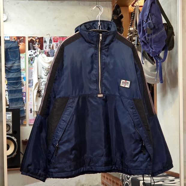 일본 빈티지 지포라이터 누빔 아노락 후드