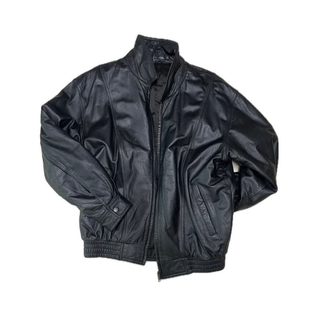 vintage leatehr blouson jacket