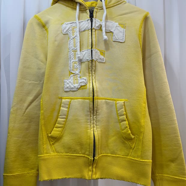 아베크롬비 옐로우 빈티지 후드집업