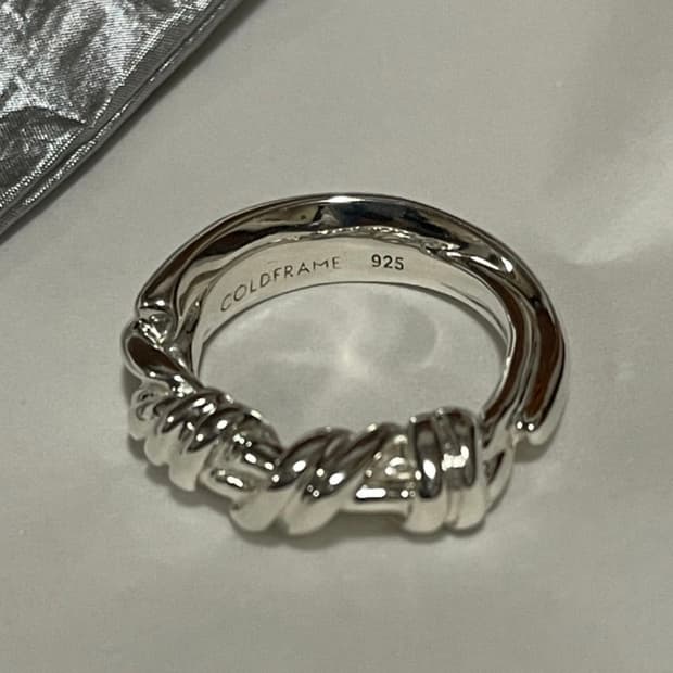 콜드프레임 골디안 실버 노트 반지 (11호)