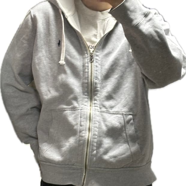 폴로 랄프로렌 후드집업 그레이