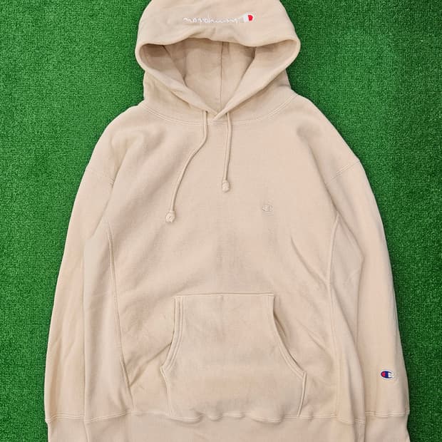 챔피온 리버스위브 후드티 아이보리