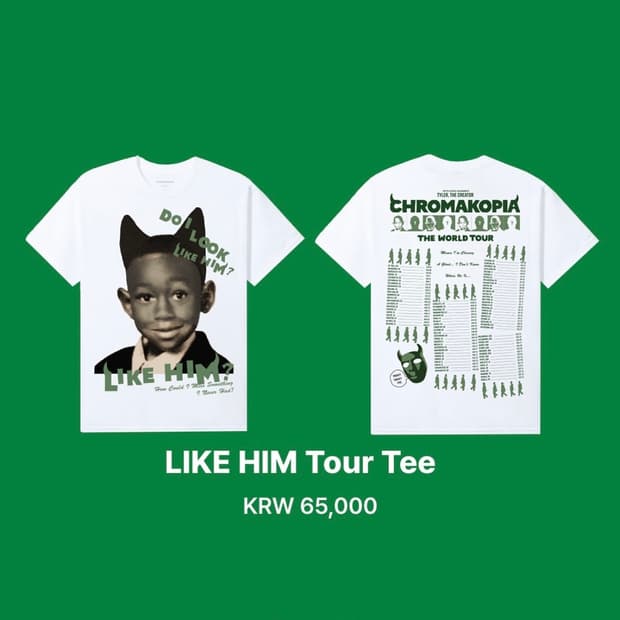 [L] 타일러 콘서트 머천 like him 티셔츠
