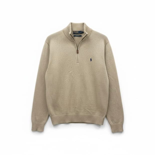 폴로 랄프로렌(Polo) 하프집업 따뜻한 니트 베이지
