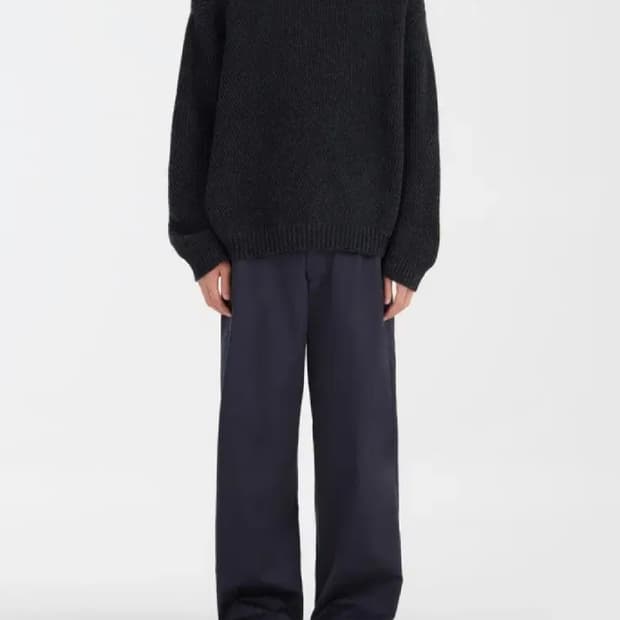 유스 Wide Chino Pants - Dark Navy