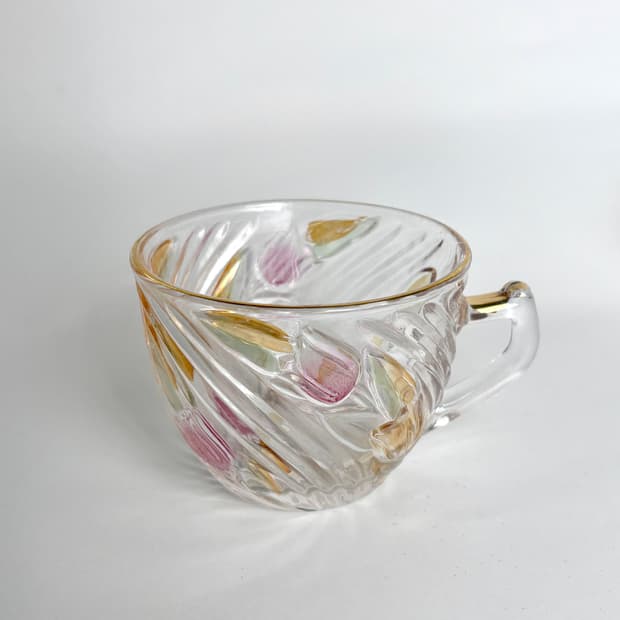 Pastel Swirl Glass Cup Set