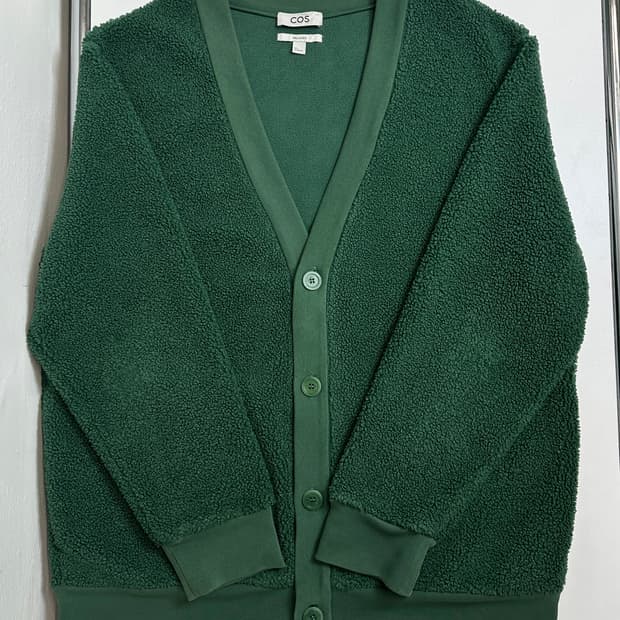 코스 테디 플리스 가디건 L