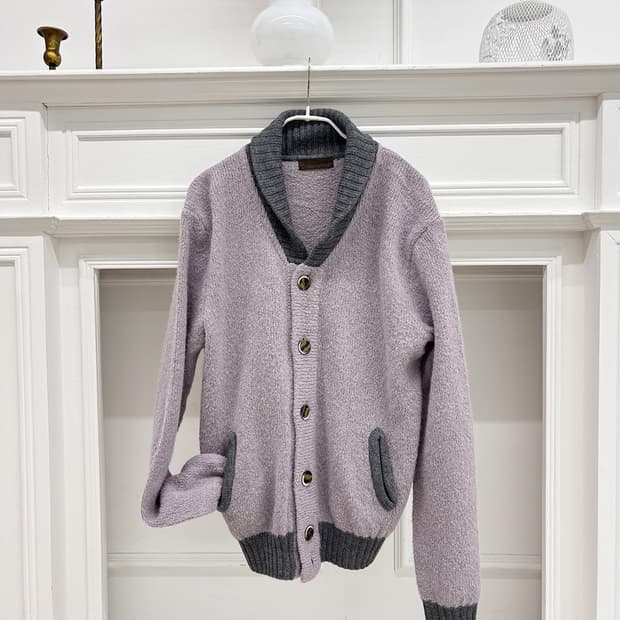 herish lavender charcoal point cardigan