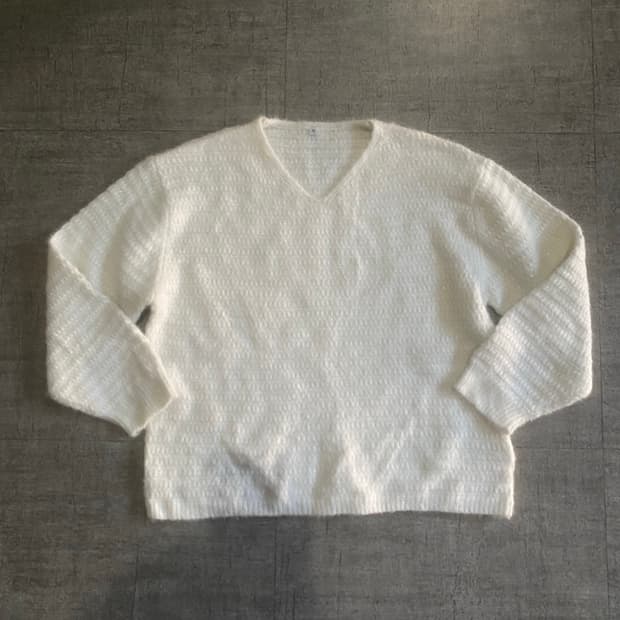 일본빈티지 하구미모리걸 달천깔페어리 공주풍 글리터 브이넥 니트스웨터