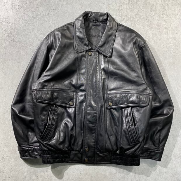 [L] 90s Vintage 빈티지 블랙 양가죽 봄버자켓