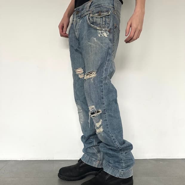 돌체앤가바나 00s 디스트로이드 포켓 데님팬츠