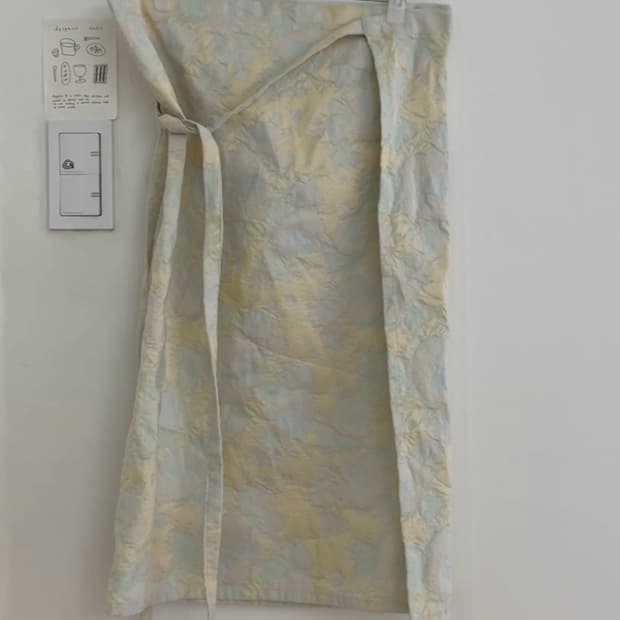 우물 자카드 레이어드 apron