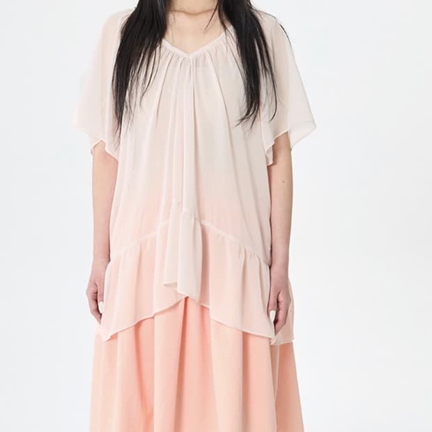 베이비랩 VEIL BLOUSE IN NUDE