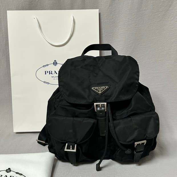 프라다 나일론 포코노 투포켓 백팩 쇼핑백/더스트백 풀셋 미디엄