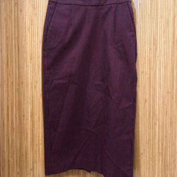 CK 캘빈클라인 스트라이프 미디스커트