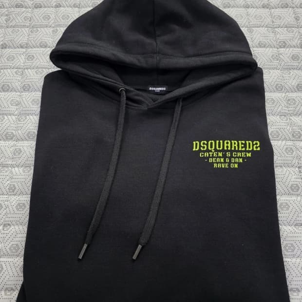 디스퀘어드2 블랙 후드티 105