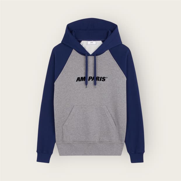 L/ 아미 파리스 로고 투톤 후드티