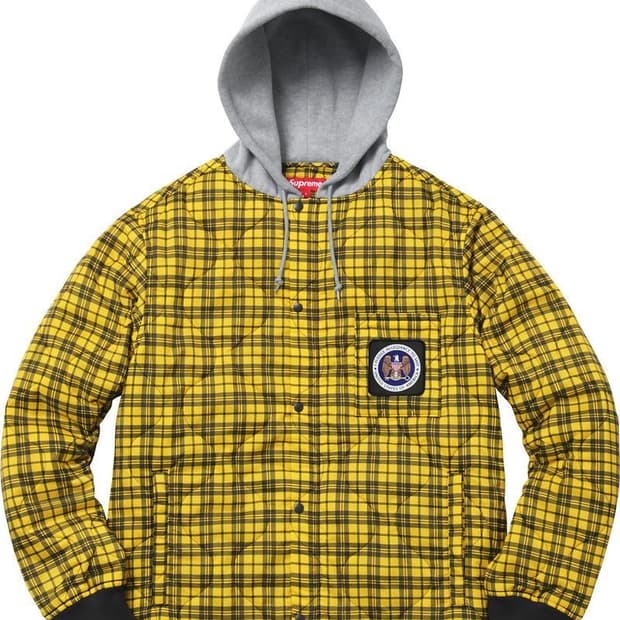 Supreme 슈프림 17fw 퀄티드 라이너 후드 자켓