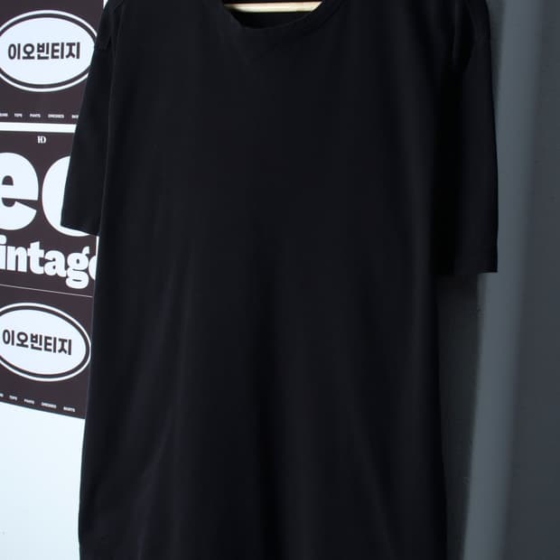 (L-XL) 일꼬르소 반팔 티셔츠 무지 블랙 놈코어-H36721