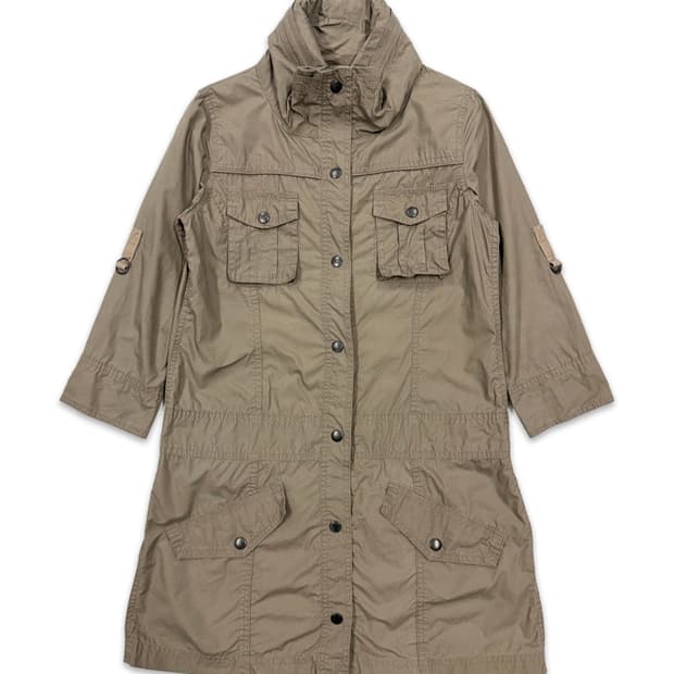 빈티지 BACK NUMBER 밀리터리 후드 미니 원피스