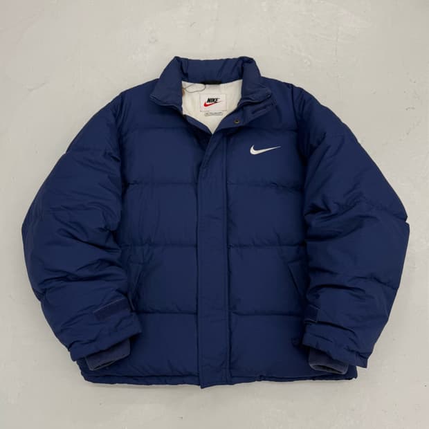 나이키 90s 네이비 덕다운 립스탑 패딩 점퍼
