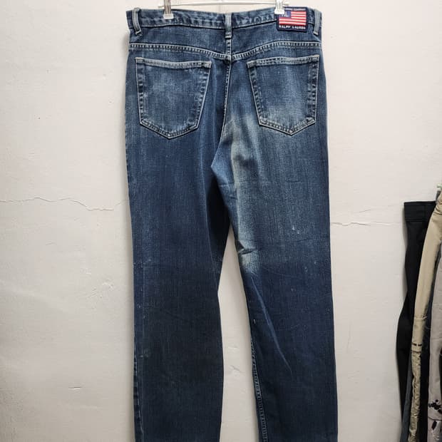 폴로 빈티지 와이드 청바지 