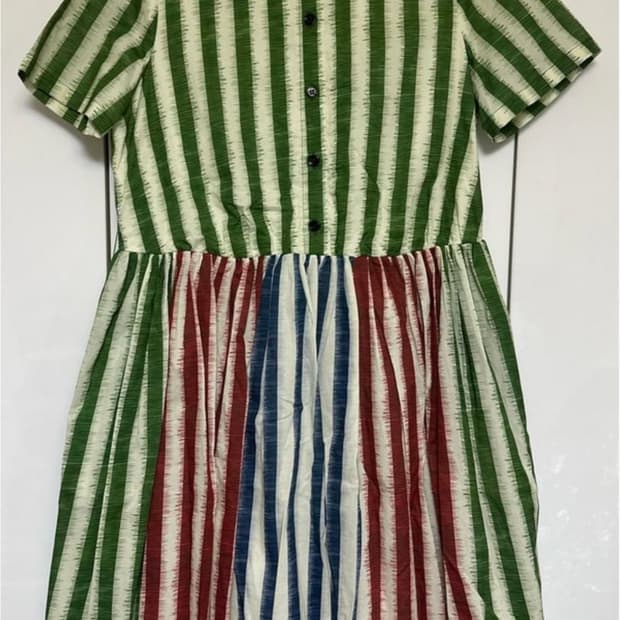 크리스챤 디올 스트라이프 반팔 원피스 정품