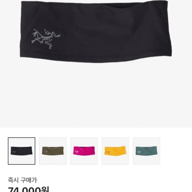 아크테릭스 헤어밴드 블랙