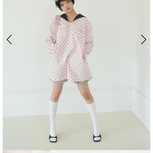 샤키리 POLKA STAR PATCH SAILOR DRESS