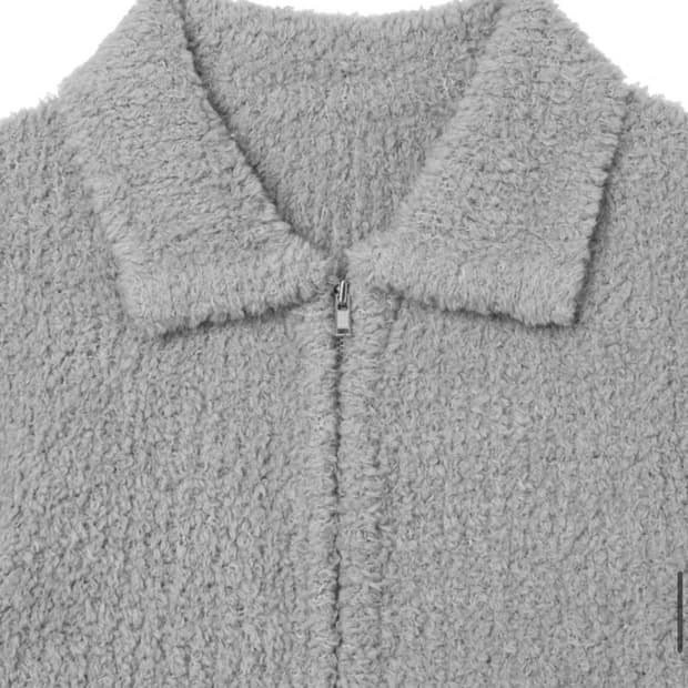 오픈와이와이 Open yy 울 니트 집업 자켓 그레이