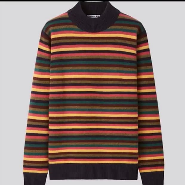 유니클로 JW앤더슨 스트라이프 니트(무지개떡)
