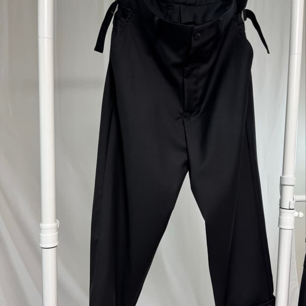 yohji yamamoto 블랙 슬랙스