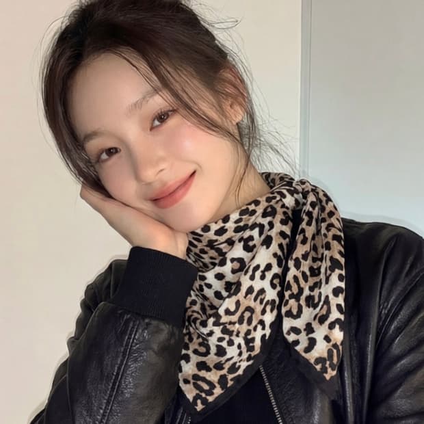 레오파드 스카프