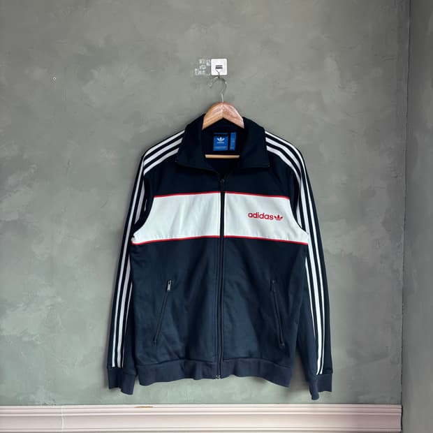 아디다스 베켄바우어 져지 트랙탑 네이비 화이트