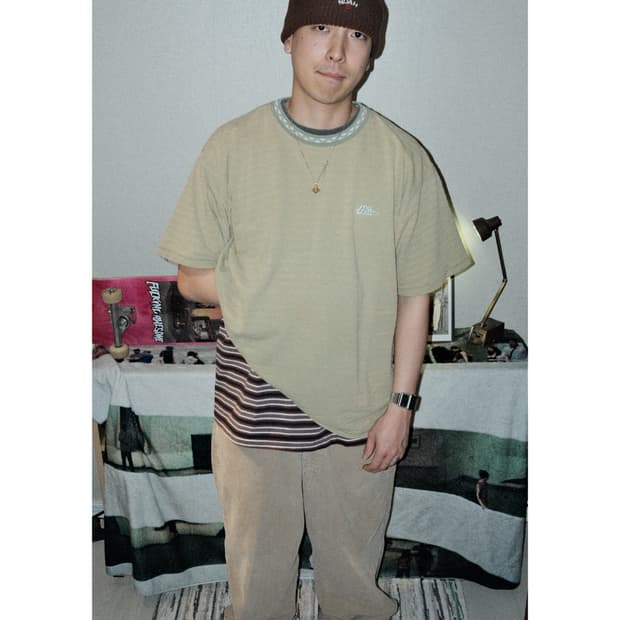 90's No Fear 스트라이프 서프 티셔츠