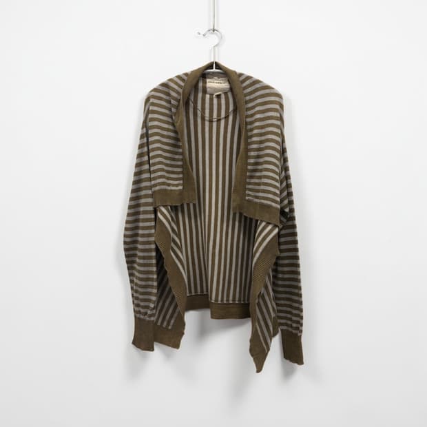 DIESEL asymmetric stripe draped cardigan