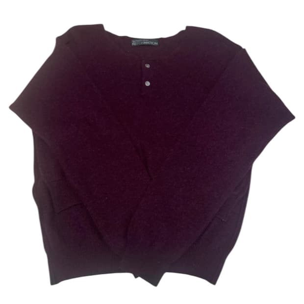 버건디 울 니트