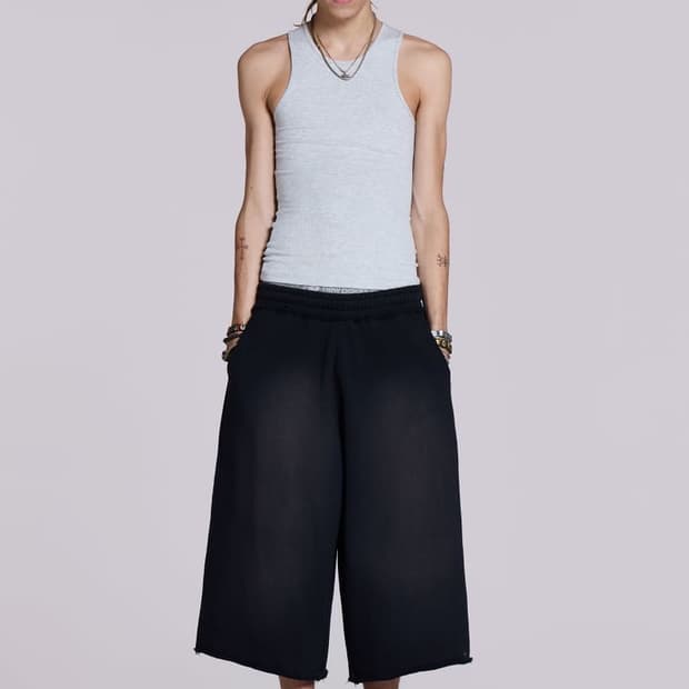 Jaded london 남녀공용 3/4 워싱버뮤다팬츠