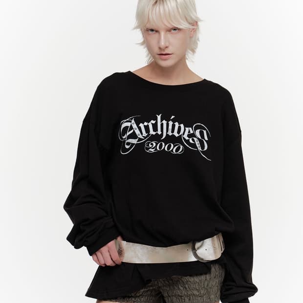 2000아카이브스 오버사이즈 티셔츠 블랙 새상품