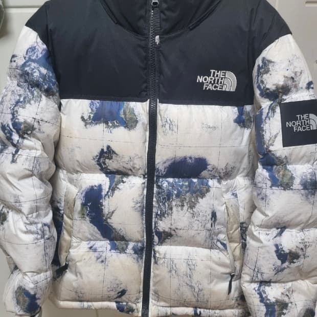 노스페이스 화이트 라벨 눕시 지구본 패딩 M