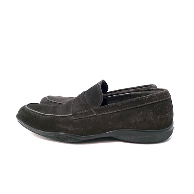 [UK9] 프라다 스웨이드 페니 로퍼 브라운