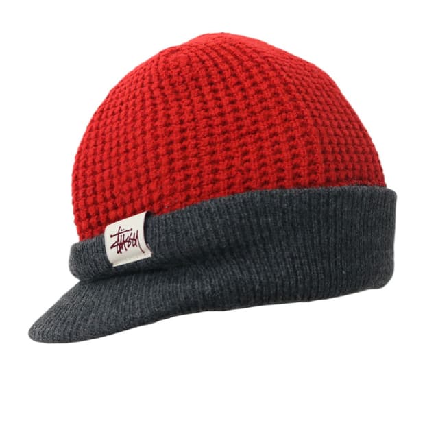 올드 스투시 90s 미국 생산 와플 비저니 비니