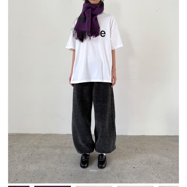 택o새상품) 낫띵에브리띵 N 울 머플러 퍼플